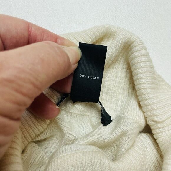 INC Wool Cashmere Sweater Womens XL Beige Black Red Colorblock Turtleneck Office - Picture 4 of 6